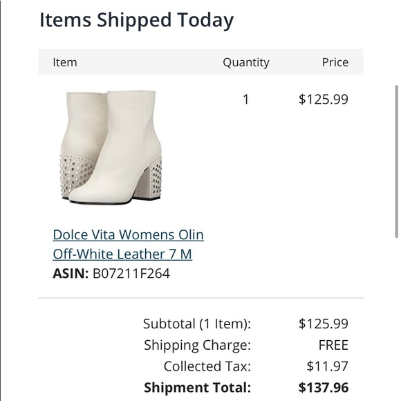 Off-White Olin Dolce Vita Boot Size 7 - Picture 3 of 4
